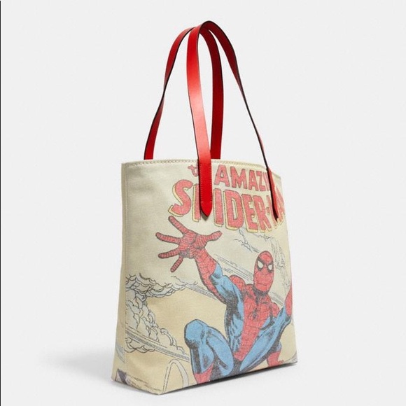 ❗️LAST ONE❗️COACH Spider-Man Canvas Tote Bag - Picture 4 of 14